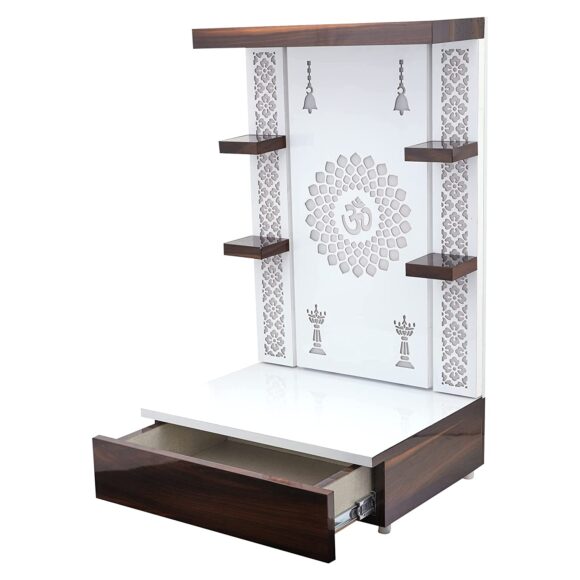 Temple for Home Shop & Office with LED Light MDF PVC Laminated | Home Temple | Puja Mandir |Wall Hanging & Table Top Home Mandir - Image 2