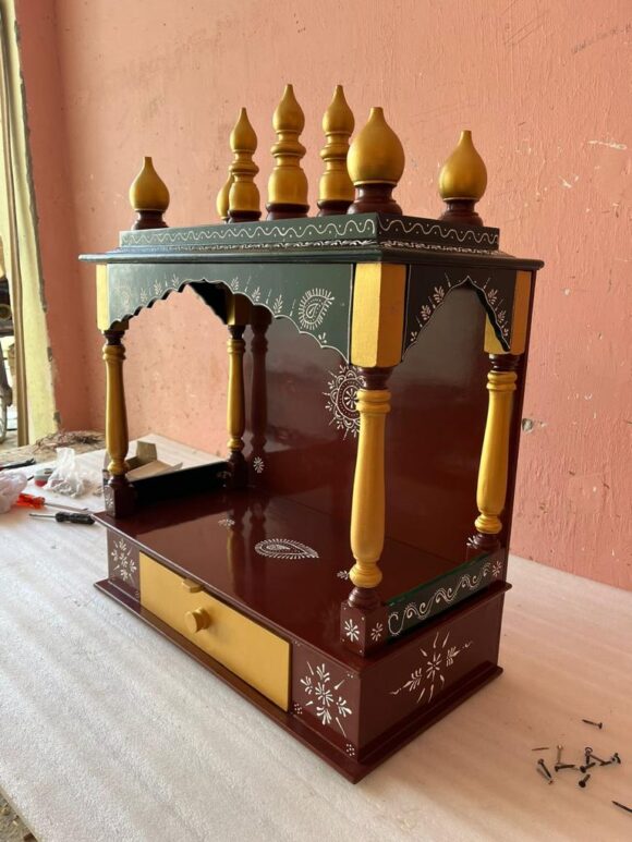 Pooja Mandir for home /Home Temple  Mandir, god stand,religious living room handmade temple, mandap, mandapam - Image 2