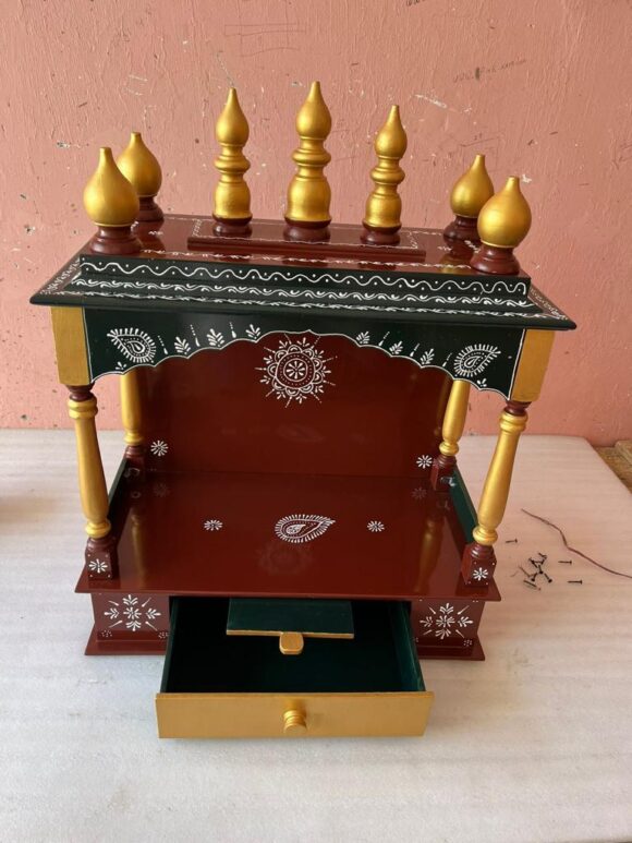 Pooja Mandir for home /Home Temple  Mandir, god stand,religious living room handmade temple, mandap, mandapam - Image 3