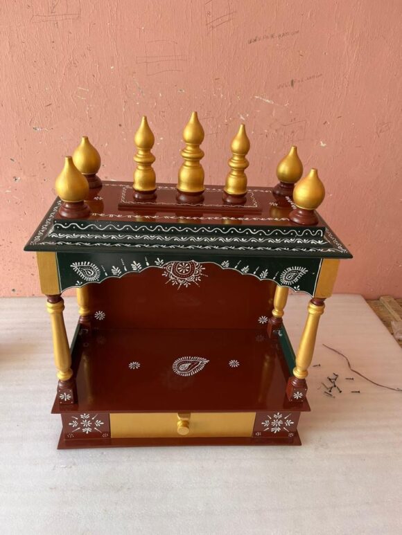 Pooja Mandir for home /Home Temple  Mandir, god stand,religious living room handmade temple, mandap, mandapam - Image 4