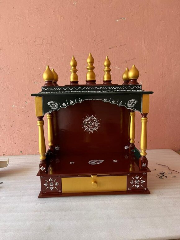 Pooja Mandir for home /Home Temple  Mandir, god stand,religious living room handmade temple, mandap, mandapam - Image 6