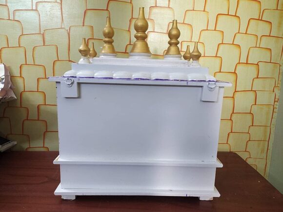 Wood Home Temple (15 x 8 x 18 inch) Temple Pooja Mandir for Home Stand Wooden Temple - Image 9