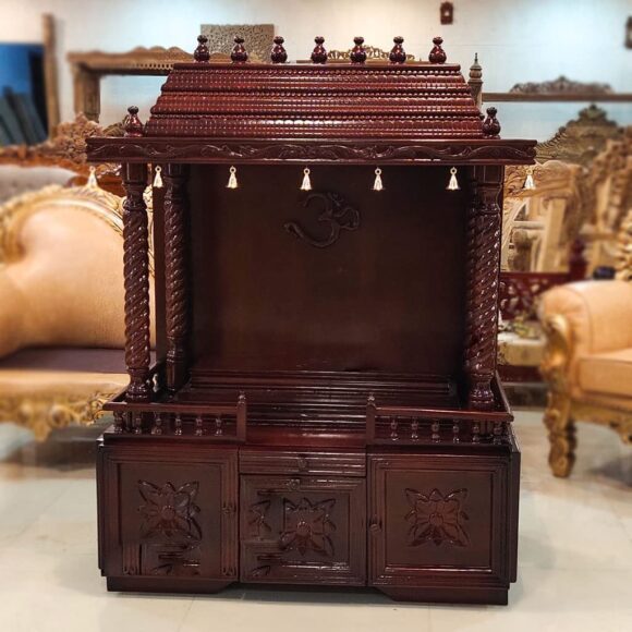 Bell Temple with Gopuram Teak Wood Wooden Temple/Pooja Mandir/Mandapam/Home Temple/Wooden Temple/Home Temple/Pooja Mandir/Temple for Home/Office Temple