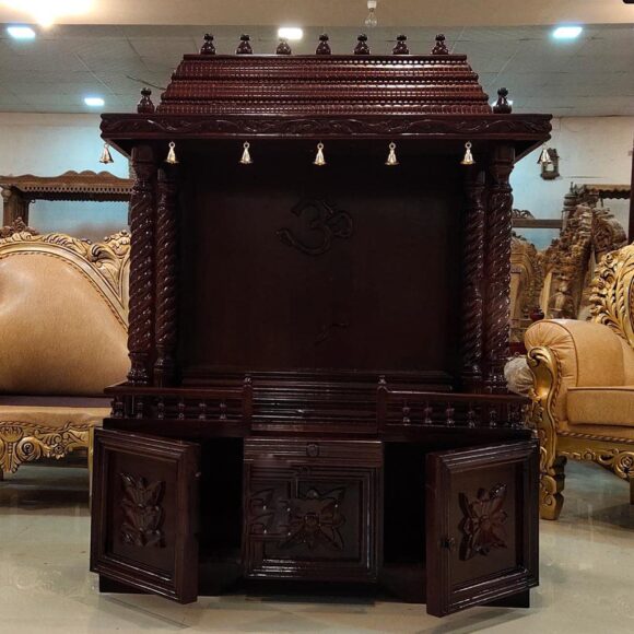 Bell Temple with Gopuram Teak Wood Wooden Temple/Pooja Mandir/Mandapam/Home Temple/Wooden Temple/Home Temple/Pooja Mandir/Temple for Home/Office Temple - Image 3