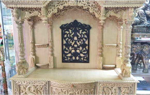 Wooden Temple for Home, Seven Wood Temple, Pooja Mandir, Large Temple, Hindu Home Mandir, Handcrafted Temple, Handmade Temple, Pooja Ghar, Handicrafts for Home, Indian Temple Mandir, God House home decor - Image 5